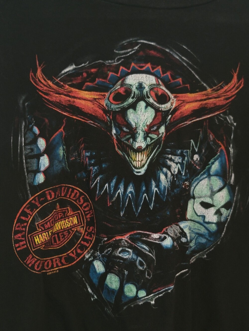 Vintage Style Harley-Davidson Spark Plug Inferno Clown Shirt XL Virginia Beach